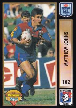 1994 Dynamic Rugby League Series 1 #102 Matthew Johns Front